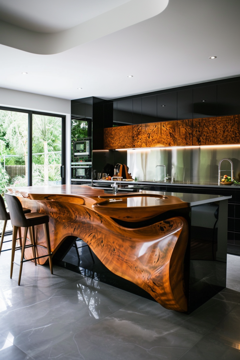 Kitchen with a statement island