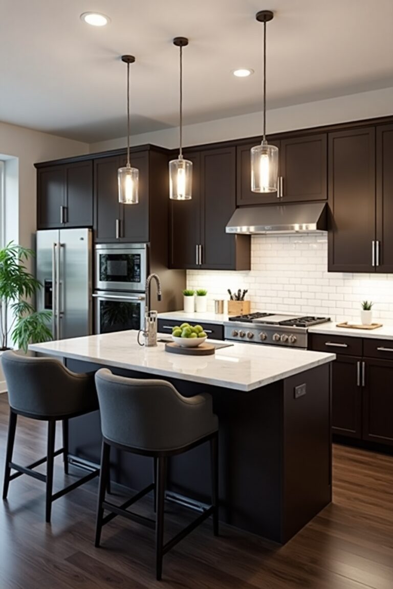 13 Chic Kitchen Ideas Featuring Dark Brown Cabinets — DreamyHomeStyle