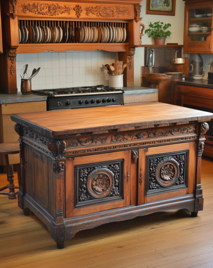 antique-kitchen-islands