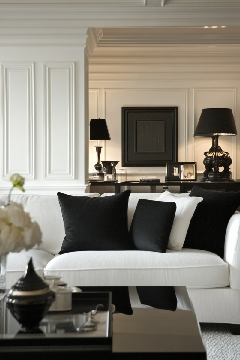 13 Chic Ideas for White Walls with Black Trim — DreamyHomeStyle