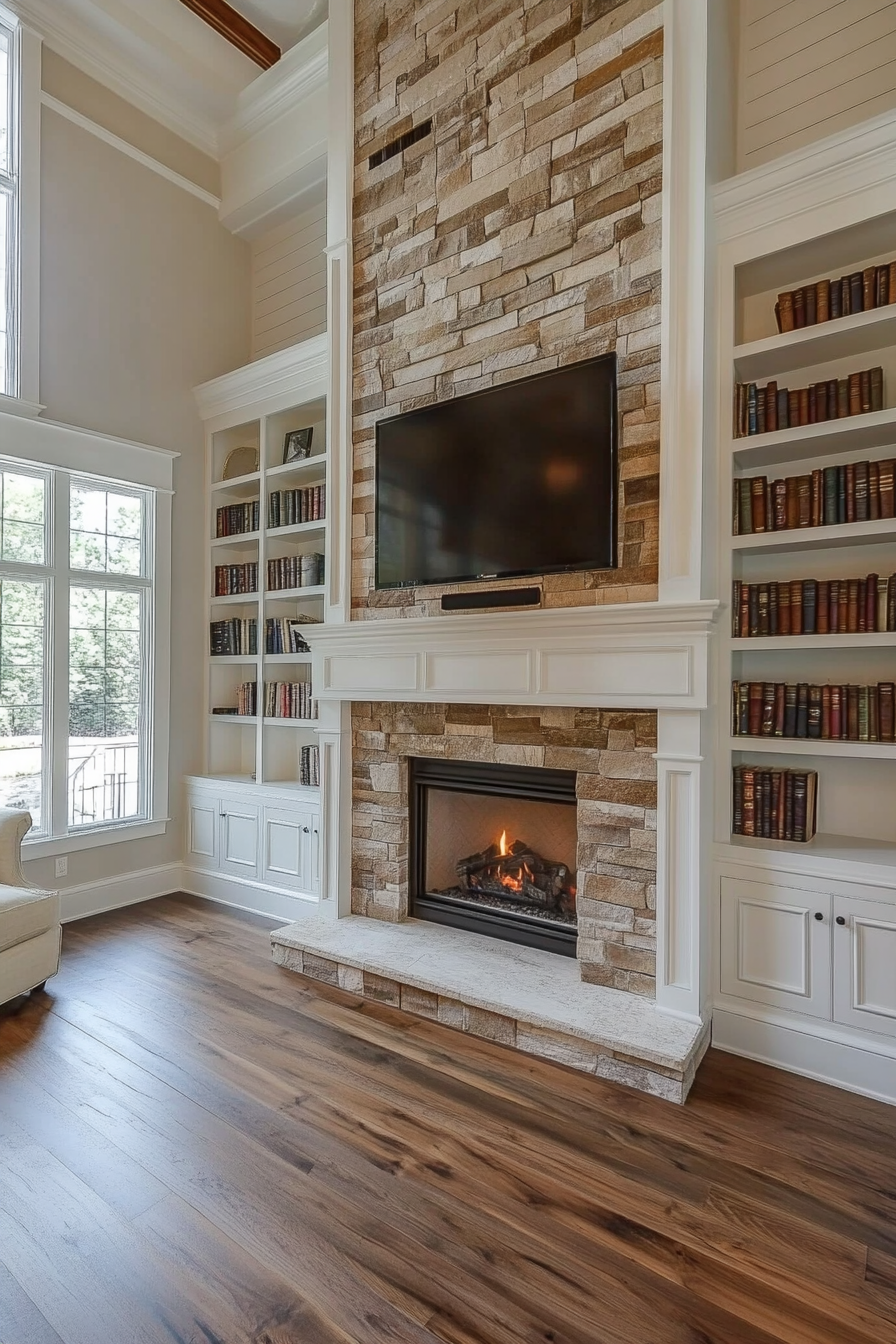 built-in-around-fireplace