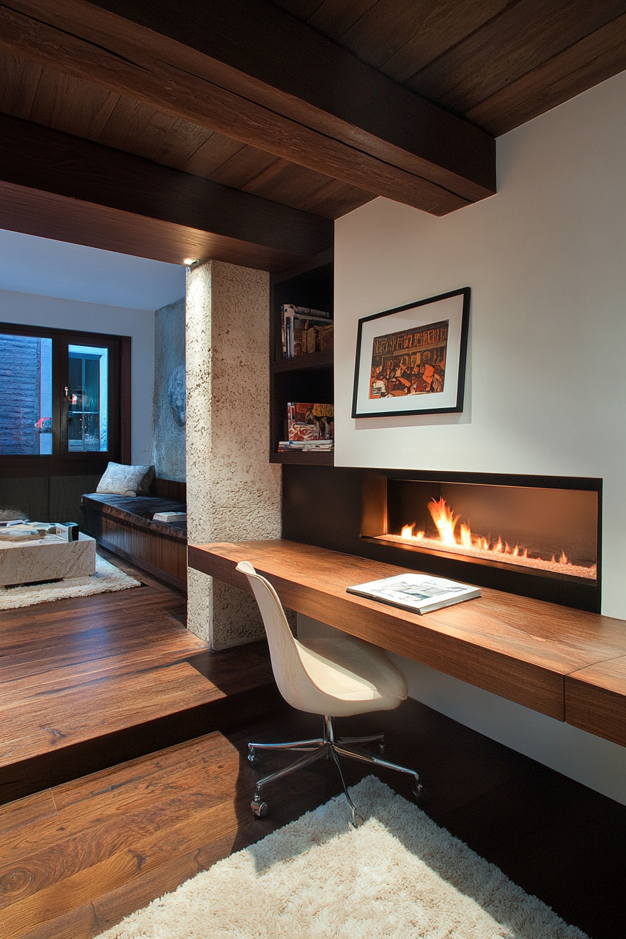 built-in-around-fireplace