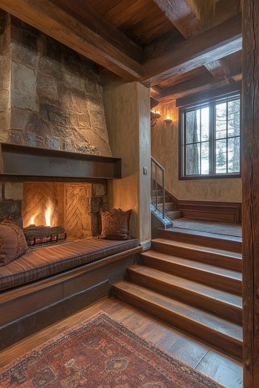 built-in-around-fireplace