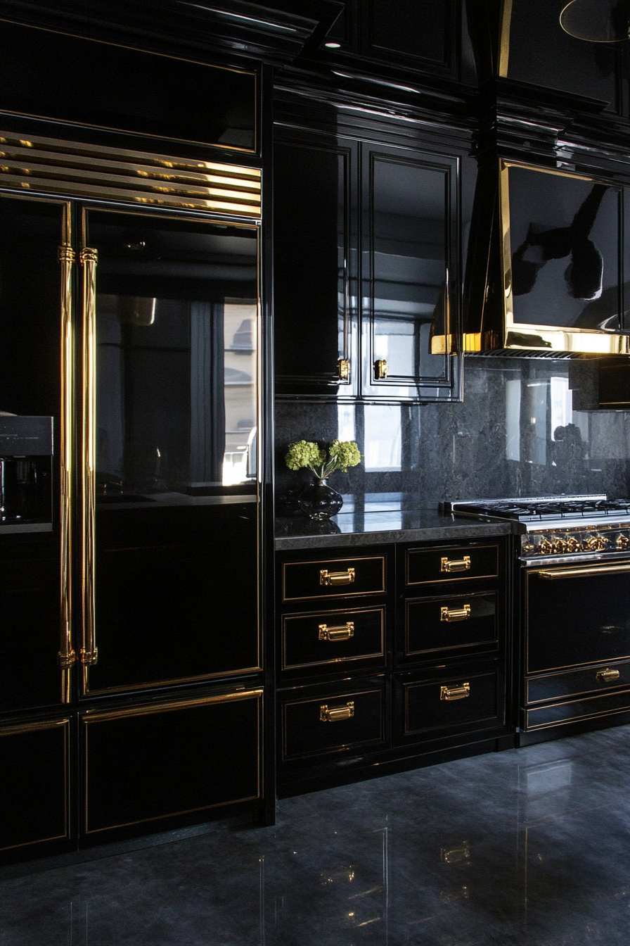 black-kitchen-cabinets