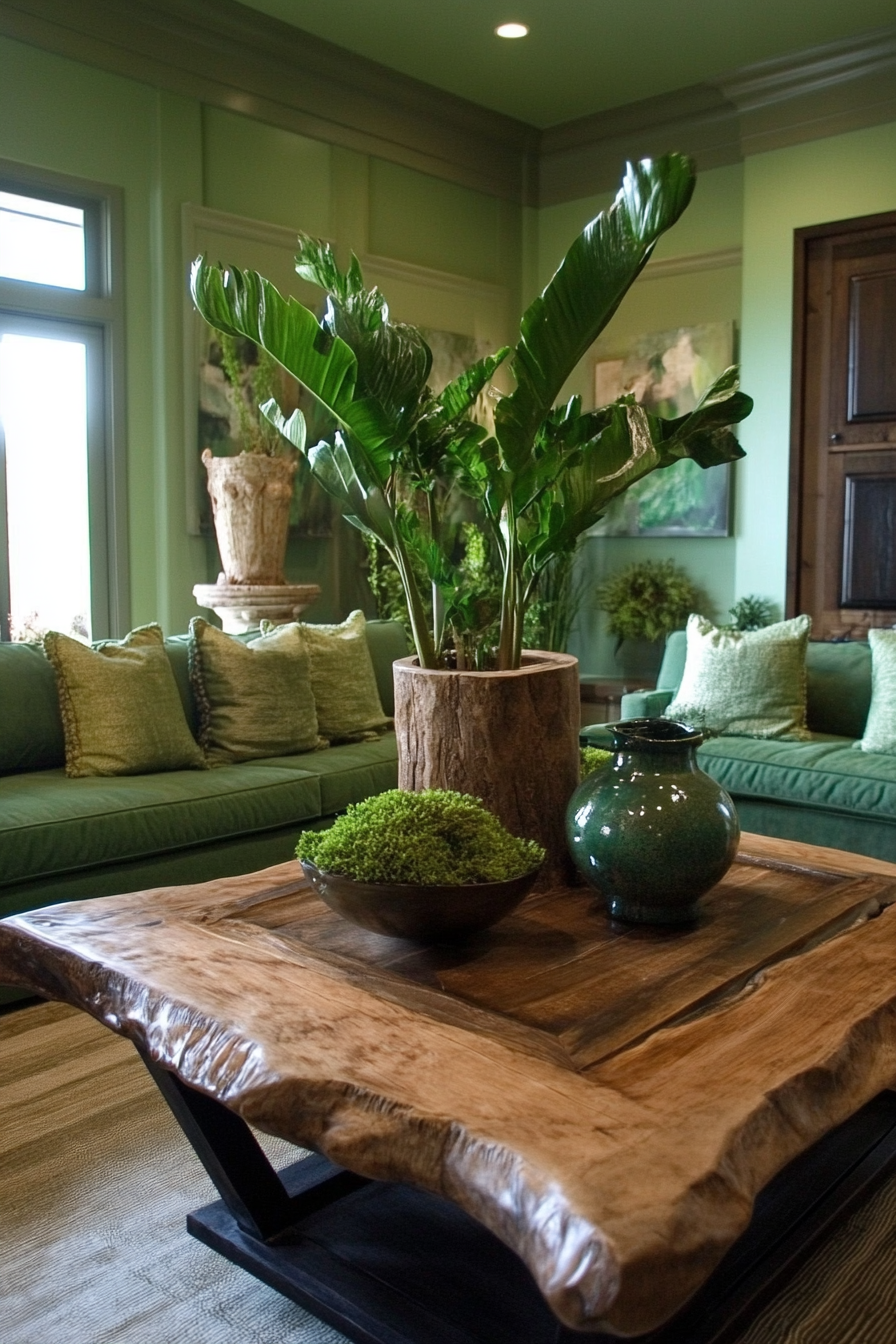 green-living-room-decor
