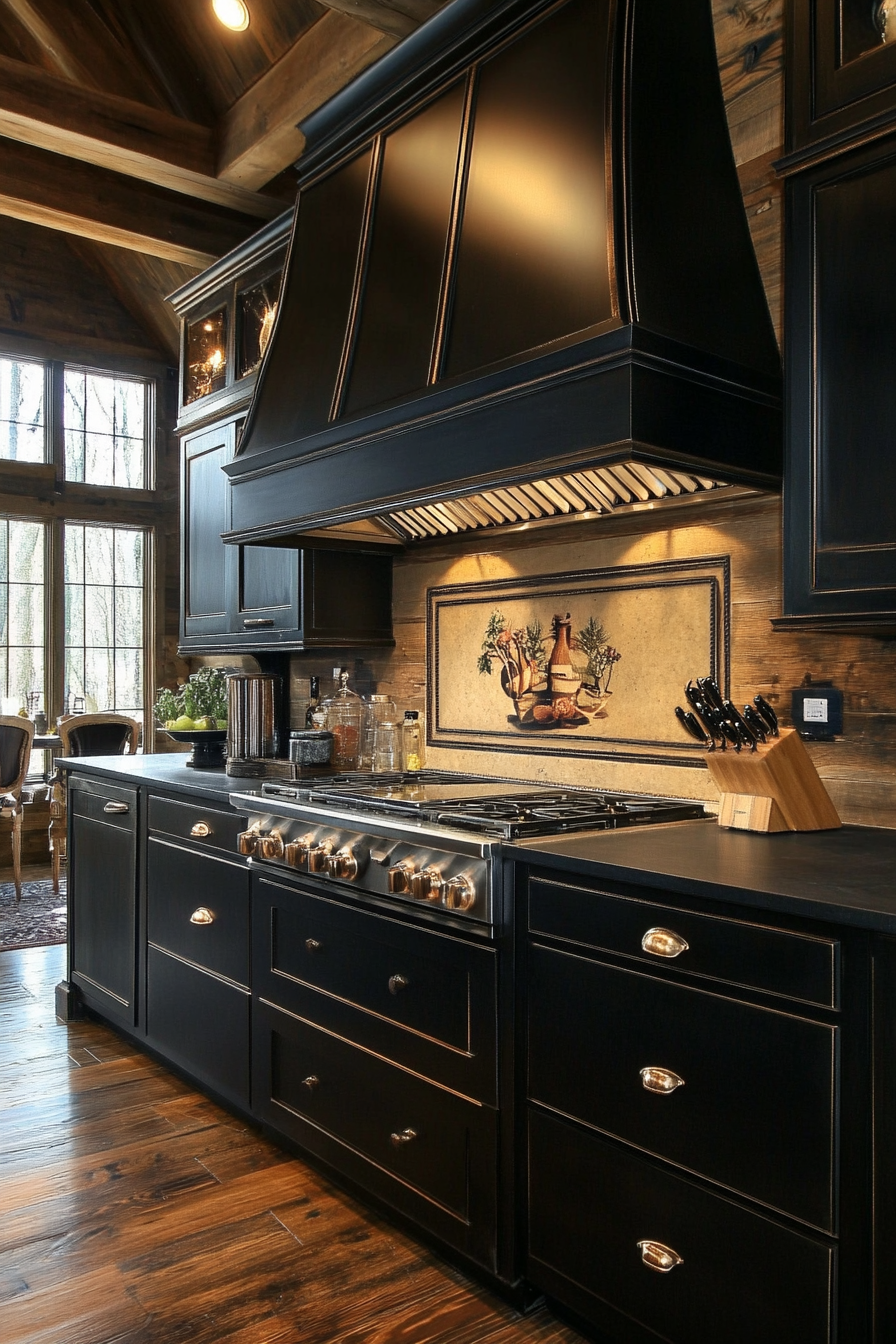 black-kitchen-cabinets