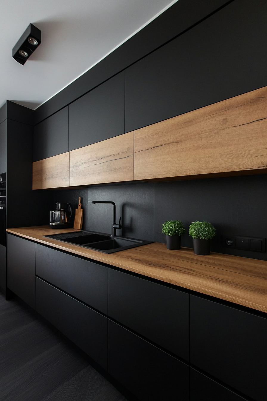 black-kitchen-cabinets