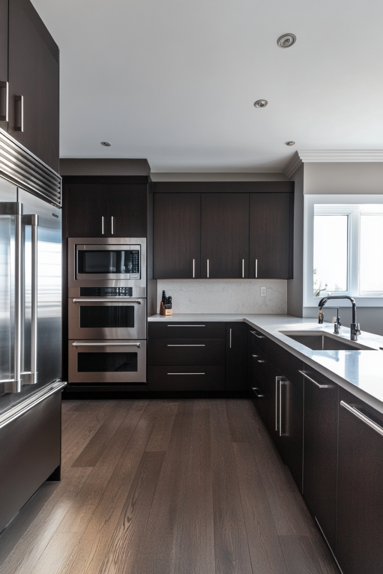 13 Chic Kitchen Ideas Featuring Dark Brown Cabinets — DreamyHomeStyle