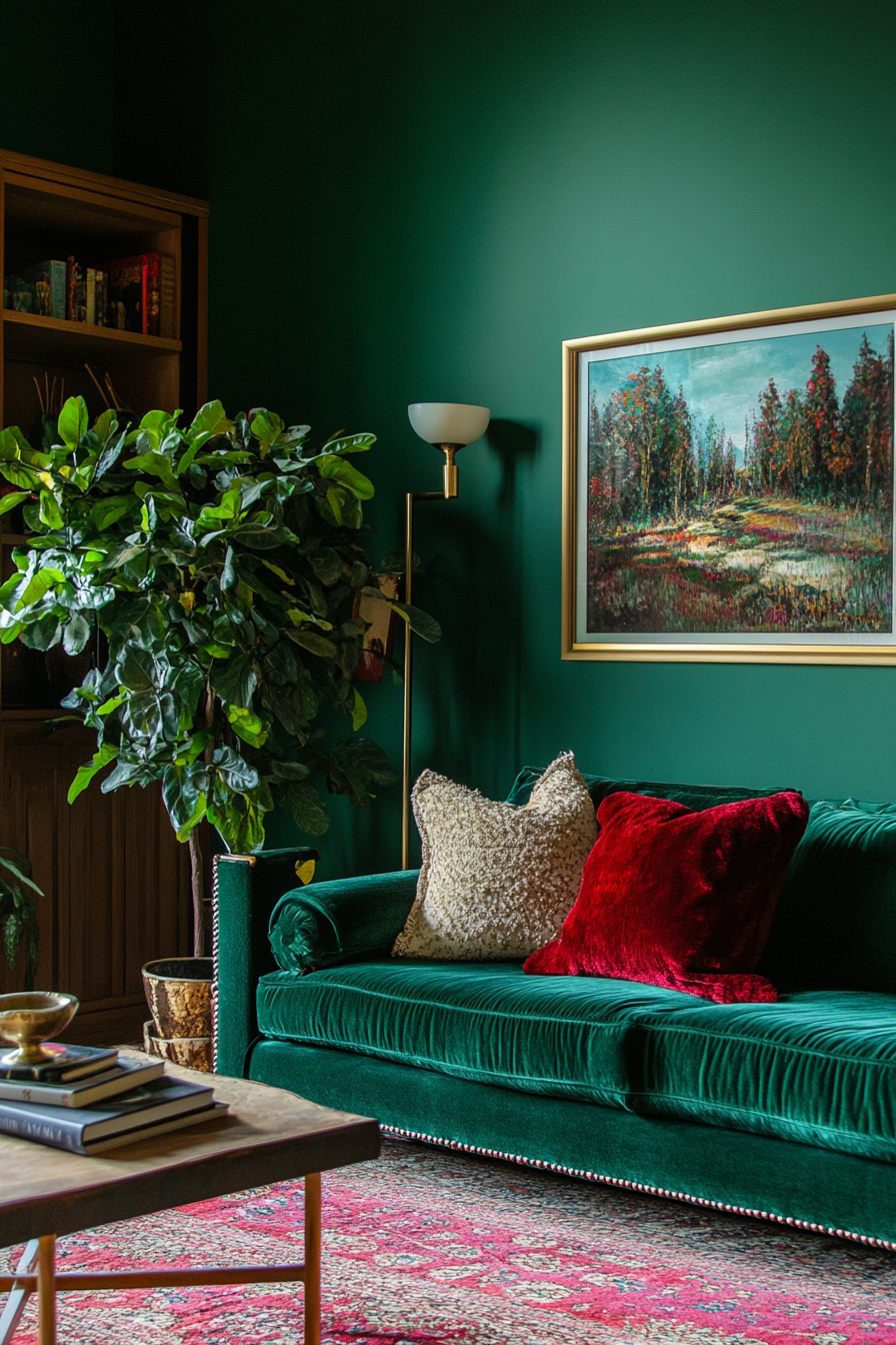 green-living-room-decor