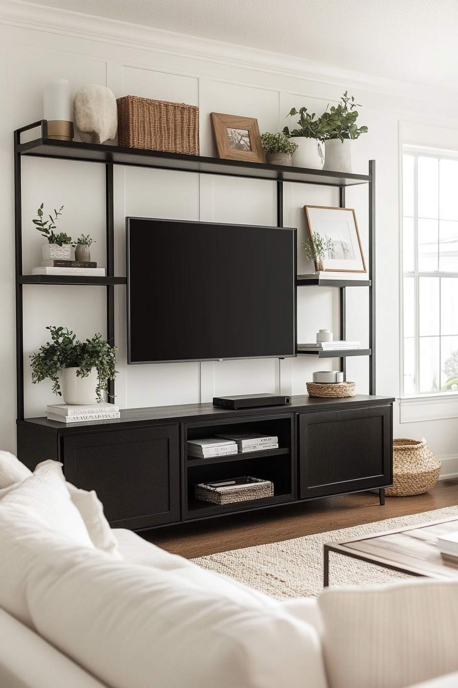 black-living-room-decor