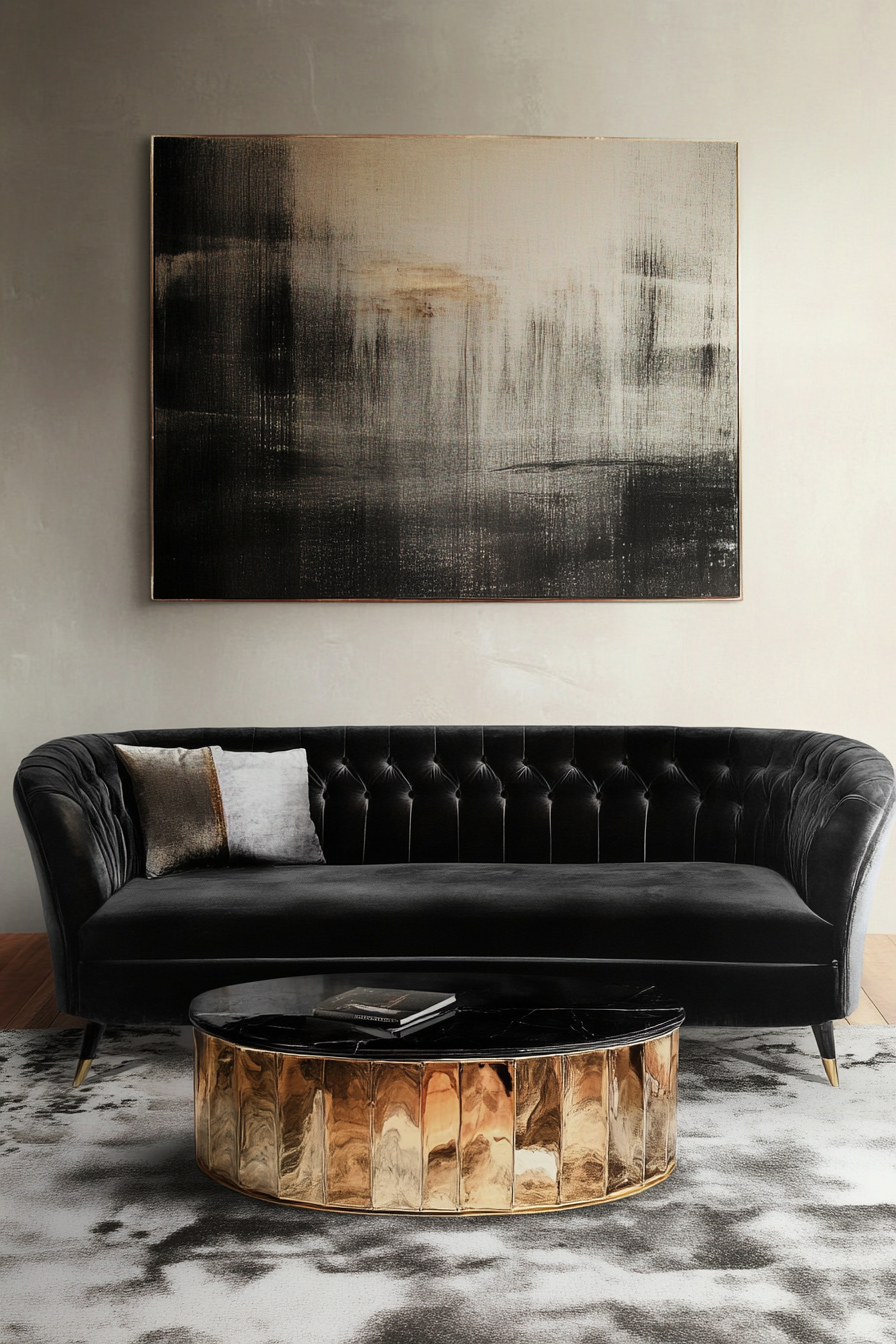 black-living-room-decor