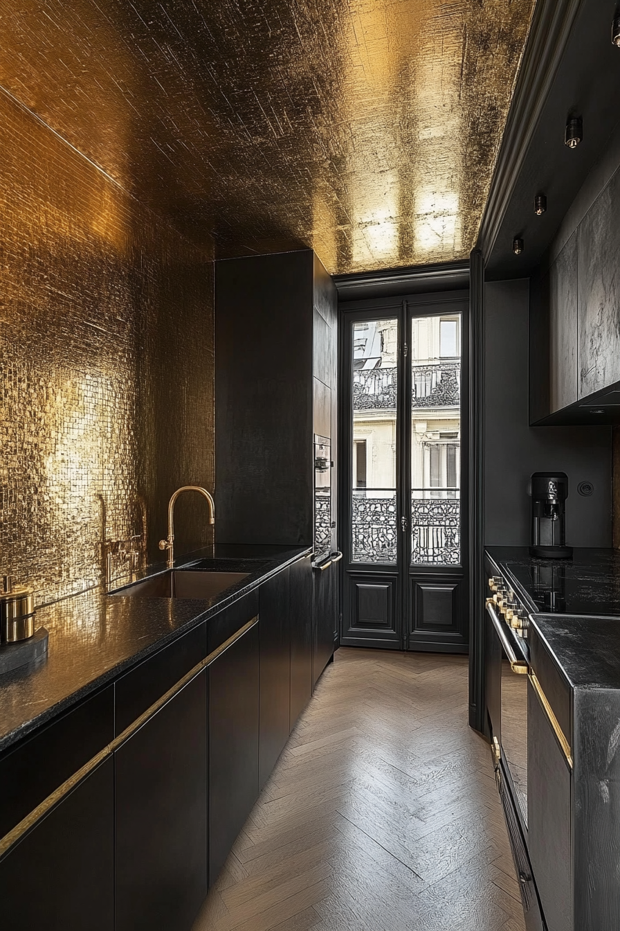 black-and-gold-kitchens