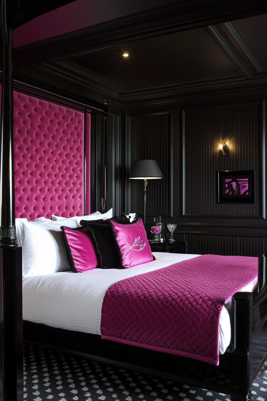 pink-and-black-bedroom-ideas