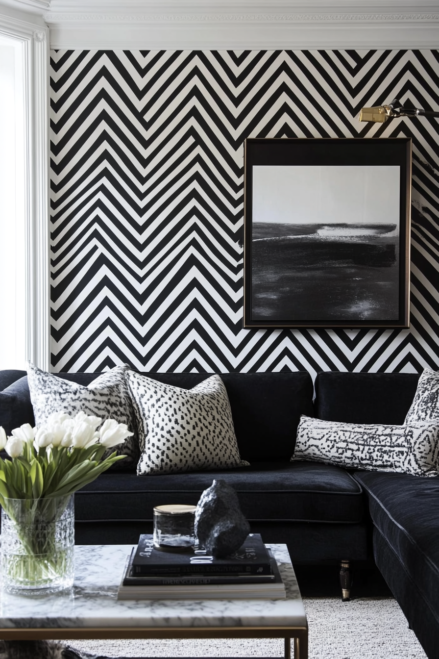 black-living-room-decor