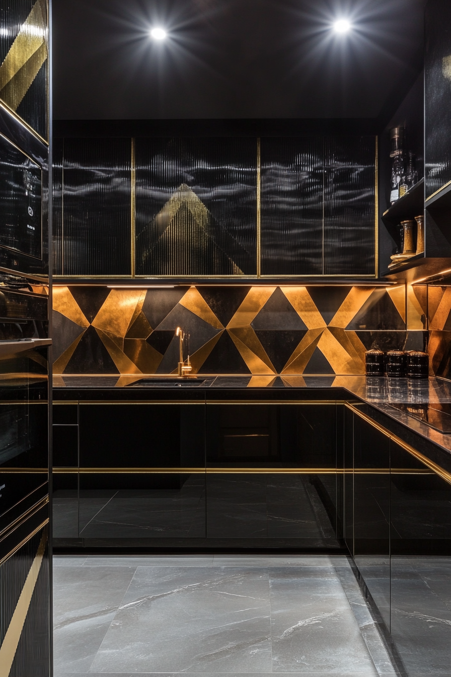 black-and-gold-kitchens