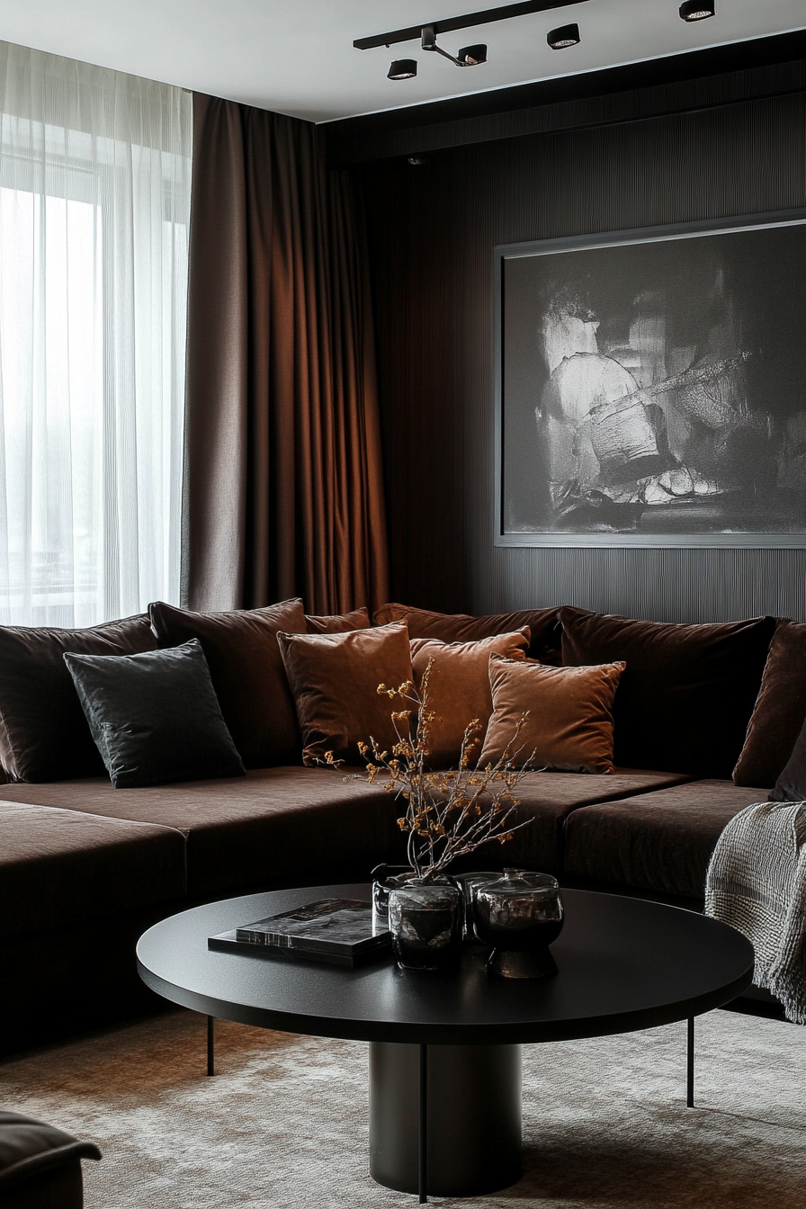 black-and-brown-living-rooms