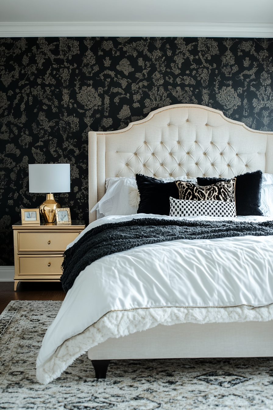 black-white-and-gold-bedrooms