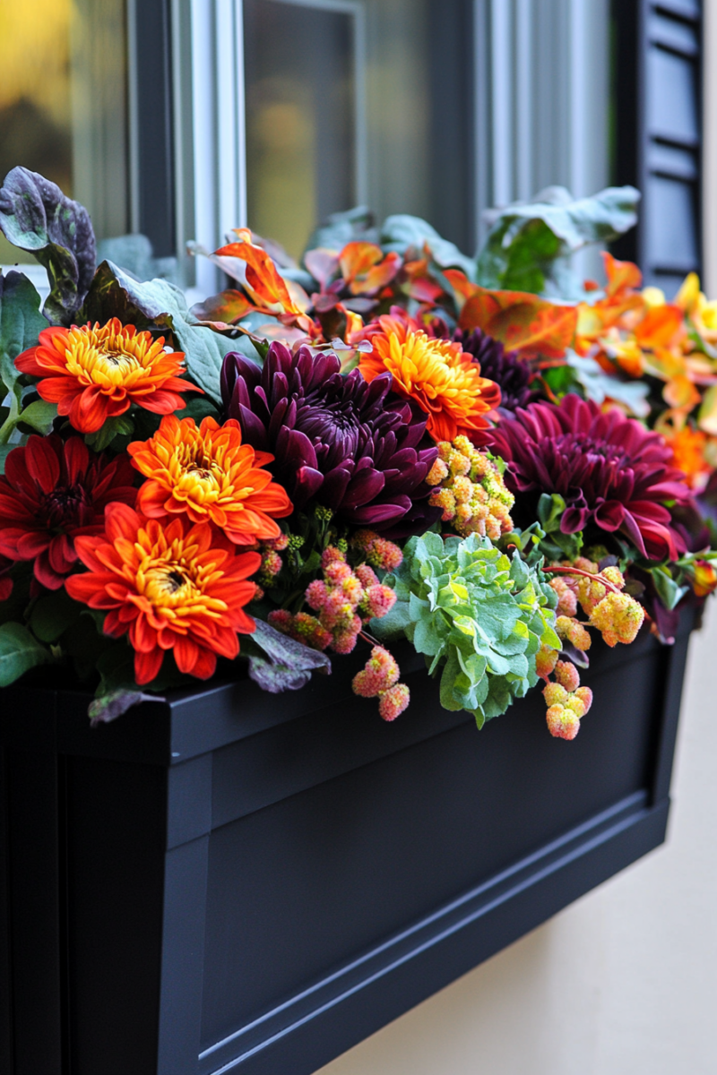 Fall Window Box Design Create Magical Fall Window Boxes Today : 13 Ideas — DreamyHomeStyle