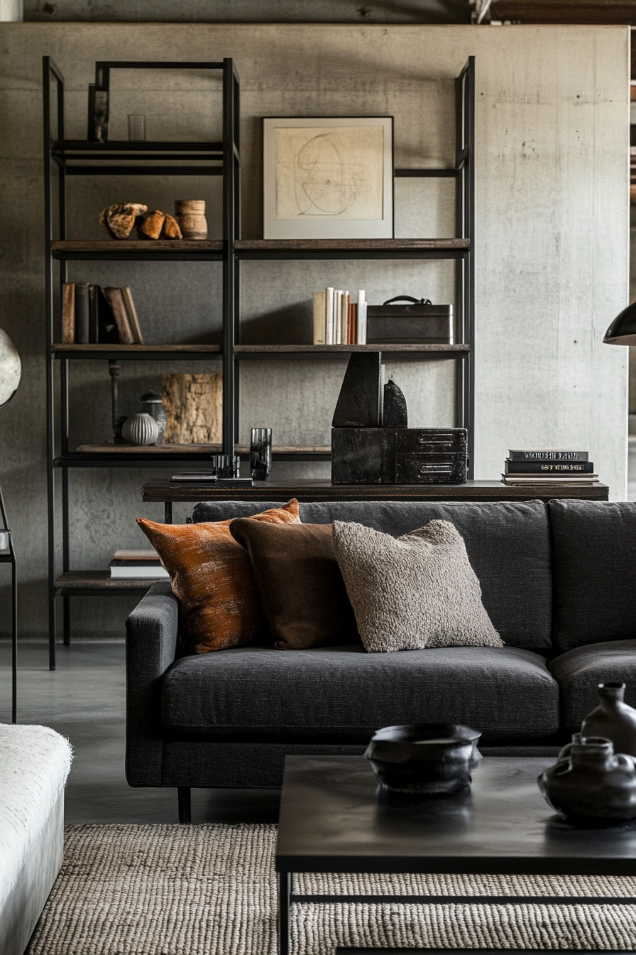 black-living-room-decor