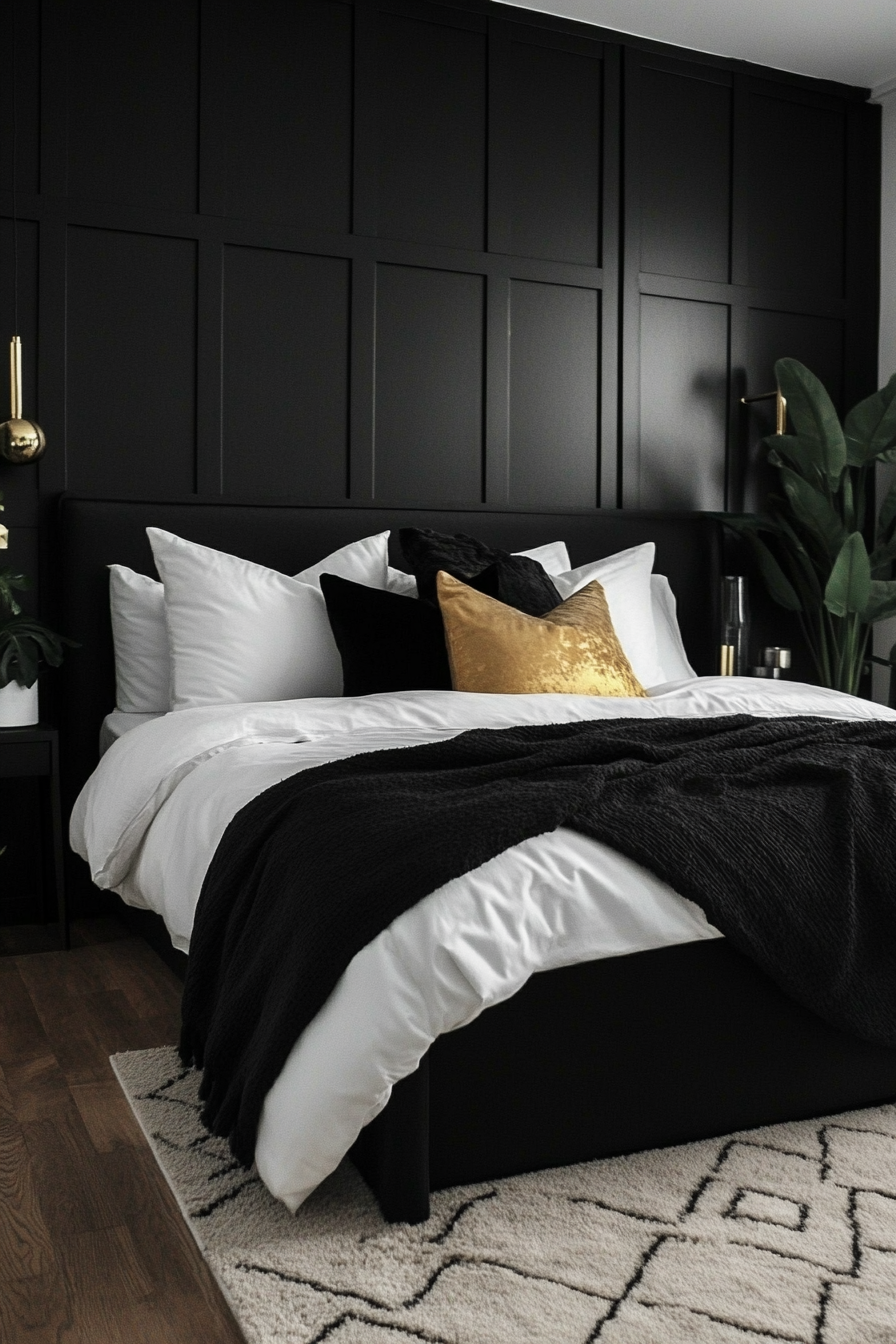 black-white-and-gold-bedrooms
