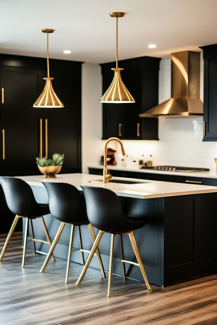 black-and-gold-kitchens