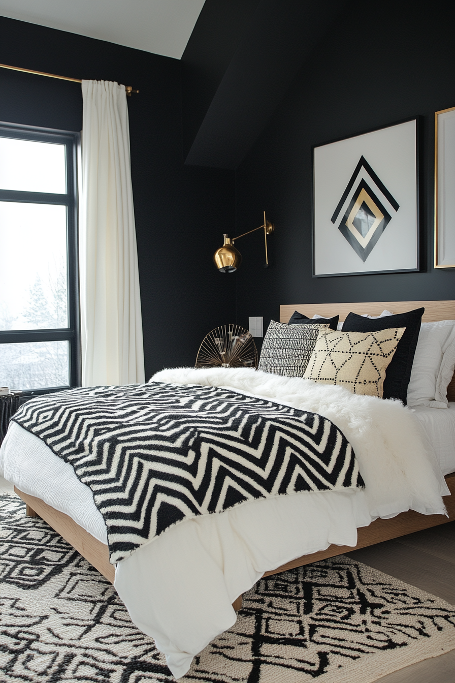 black-white-and-gold-bedrooms