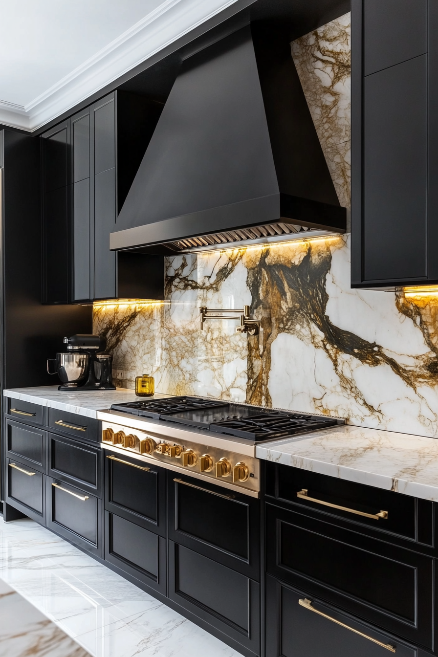 black-and-gold-kitchens