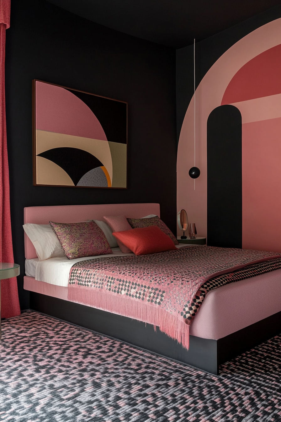 pink-and-black-bedroom-ideas