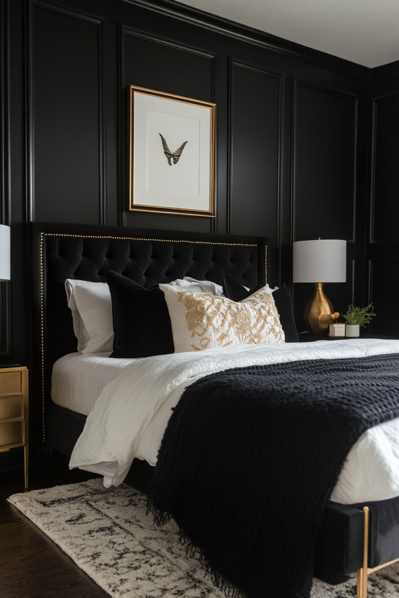 13 Black, White, And Gold Bedroom Designs You’ll Adore — DreamyHomeStyle