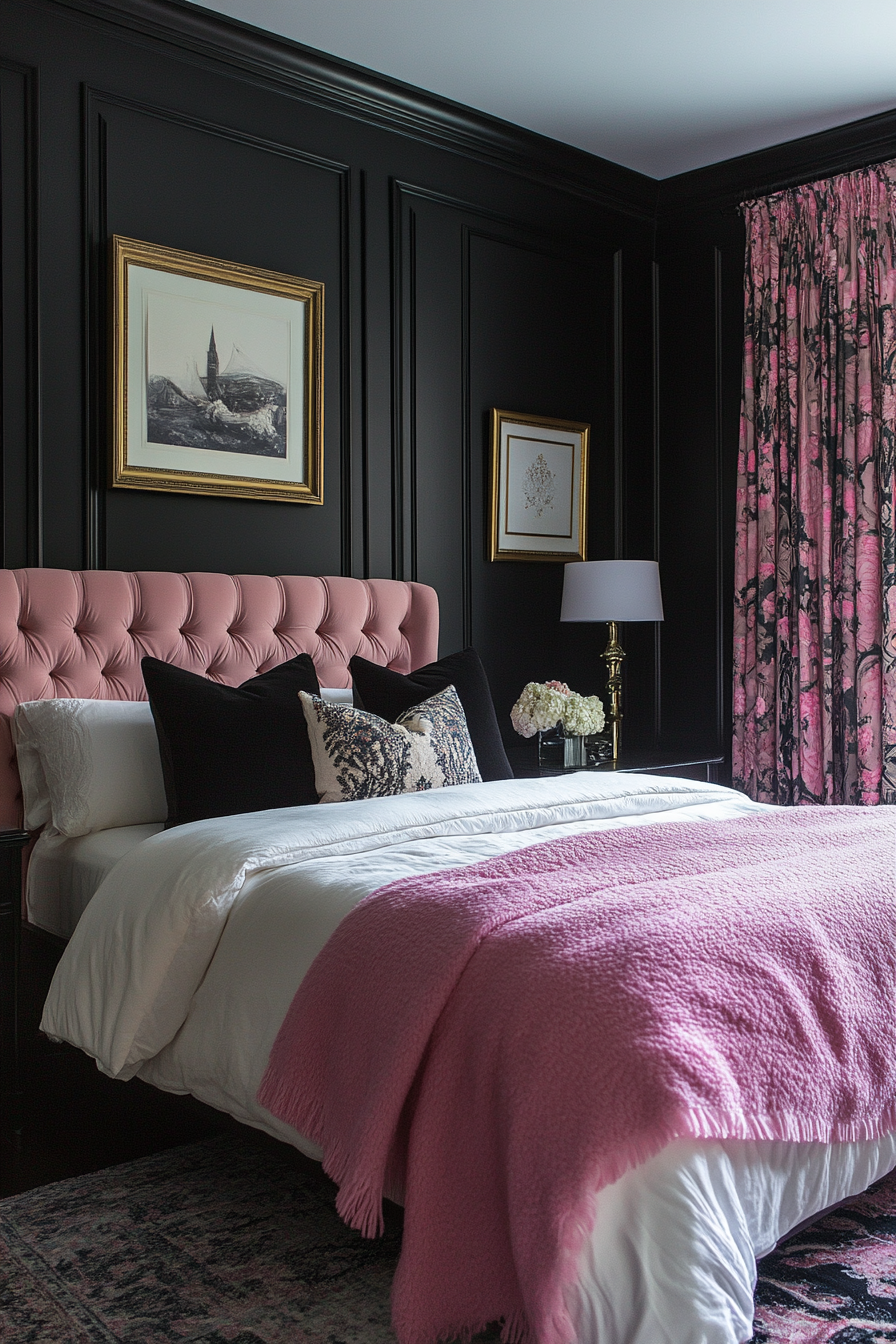 pink-and-black-bedroom-ideas