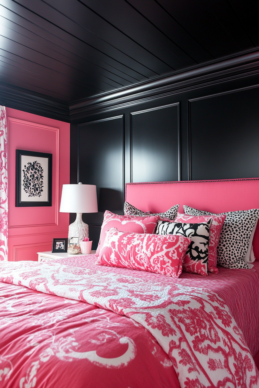 pink-and-black-bedroom-ideas