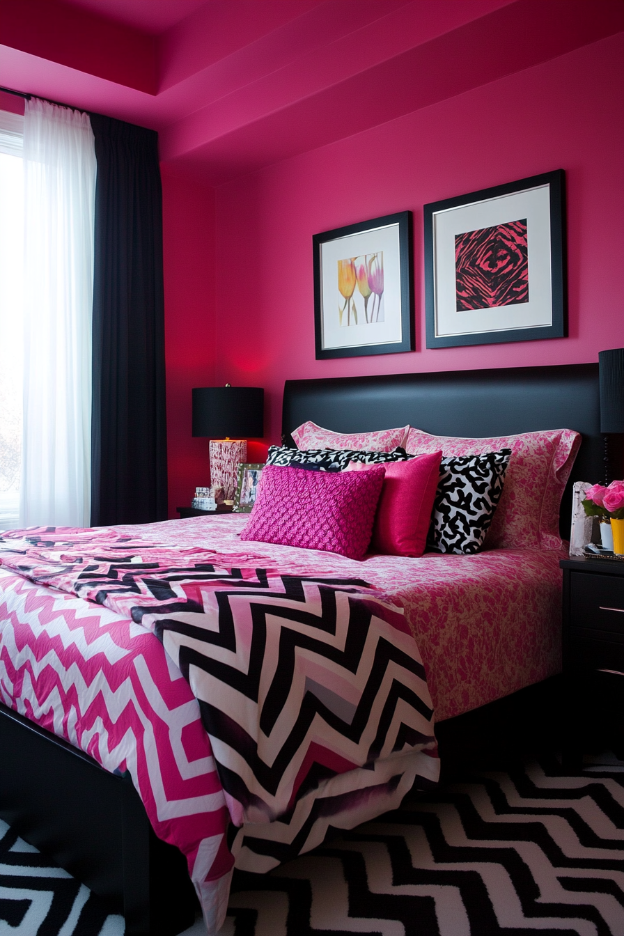 pink-and-black-bedroom-ideas