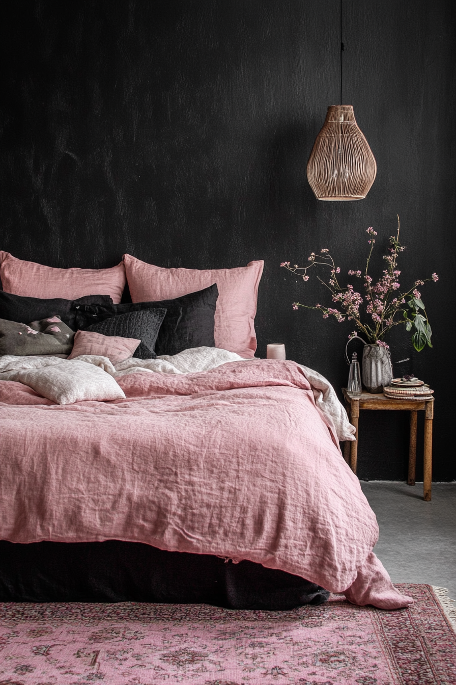 pink-and-black-bedroom-ideas