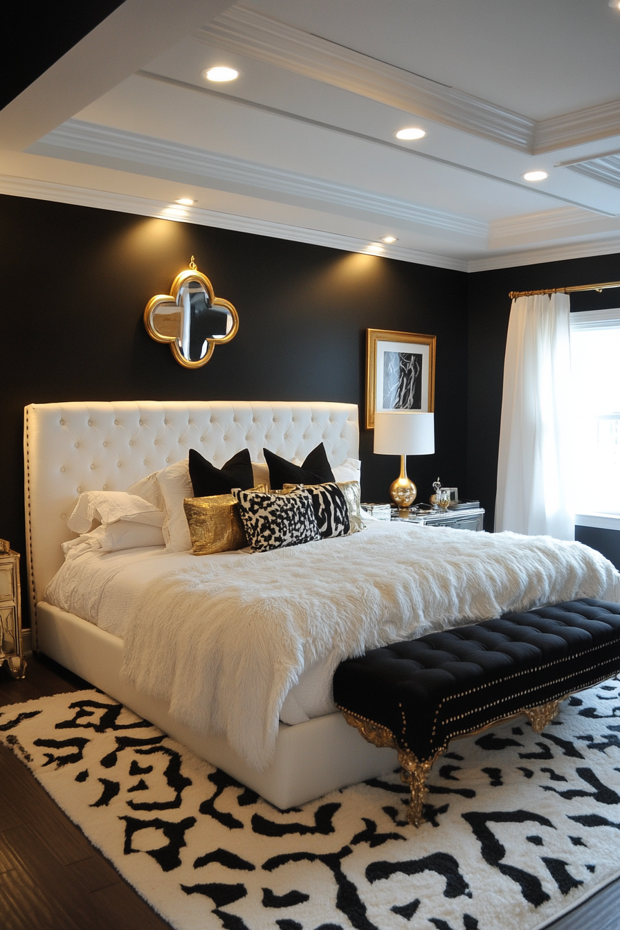 black-white-and-gold-bedrooms