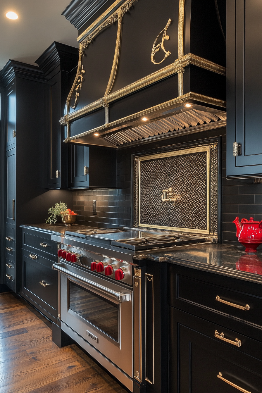 black-and-gold-kitchens