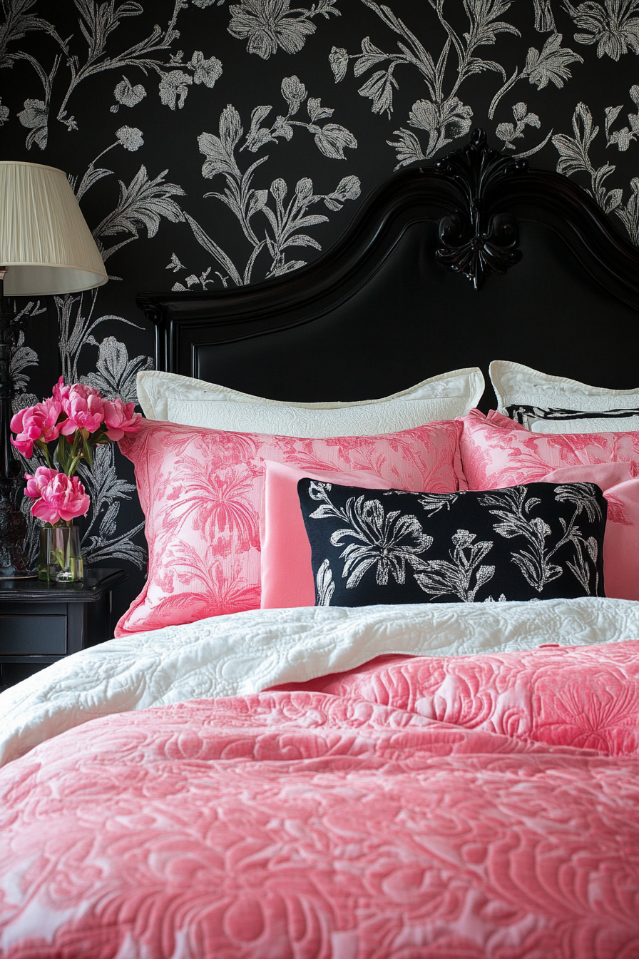 pink-and-black-bedroom-ideas
