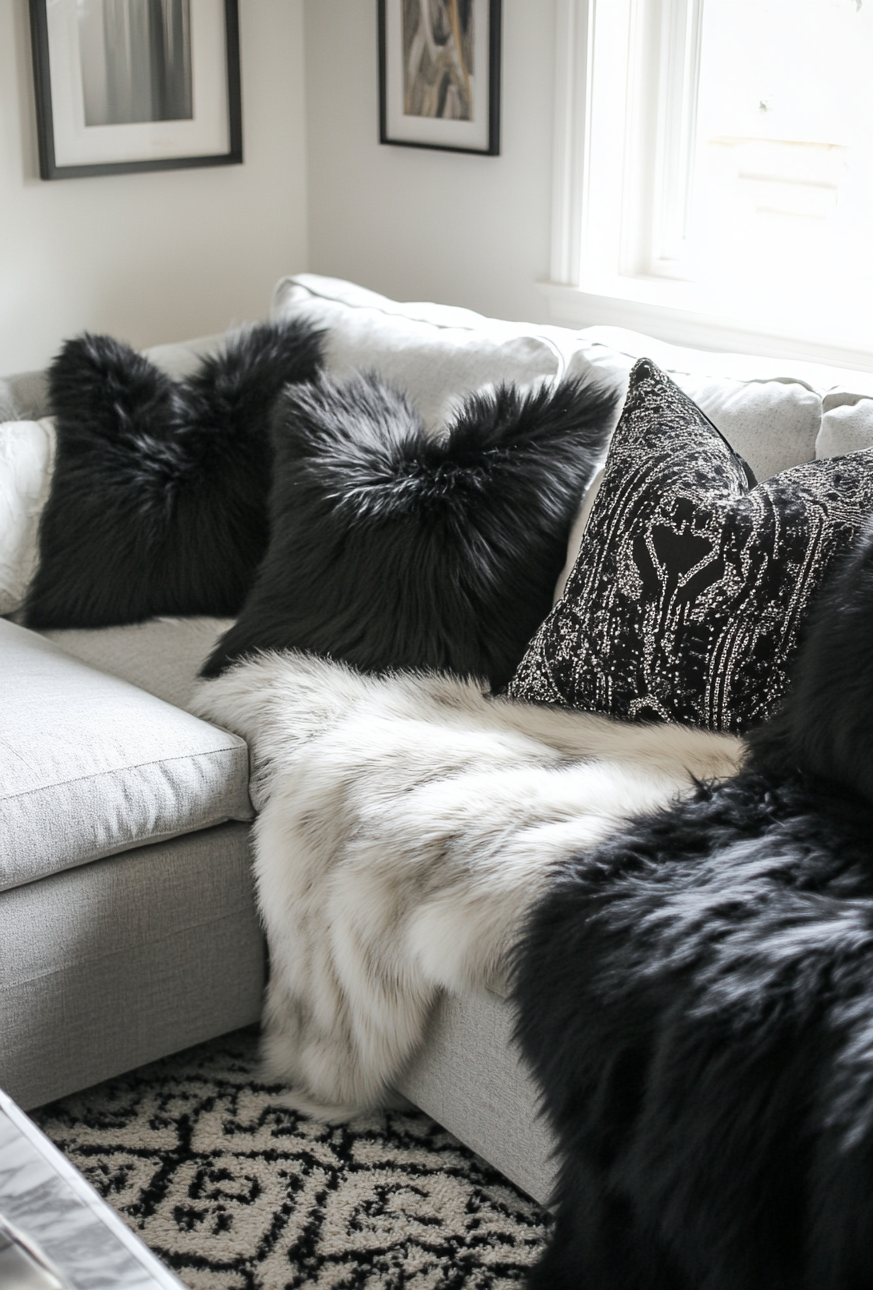 black-living-room-decor