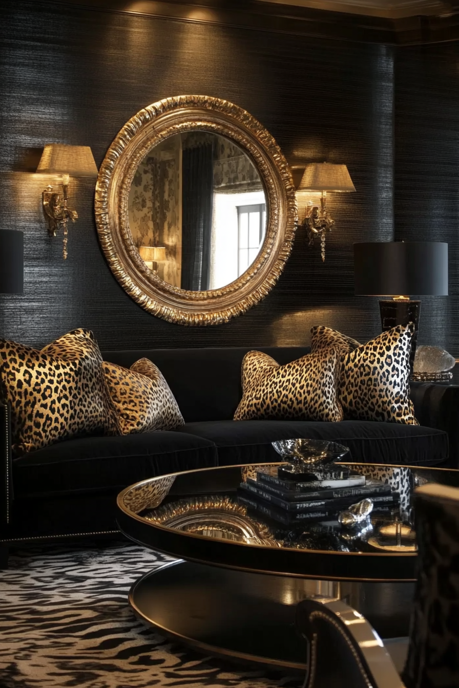 black-and-gold-living-room