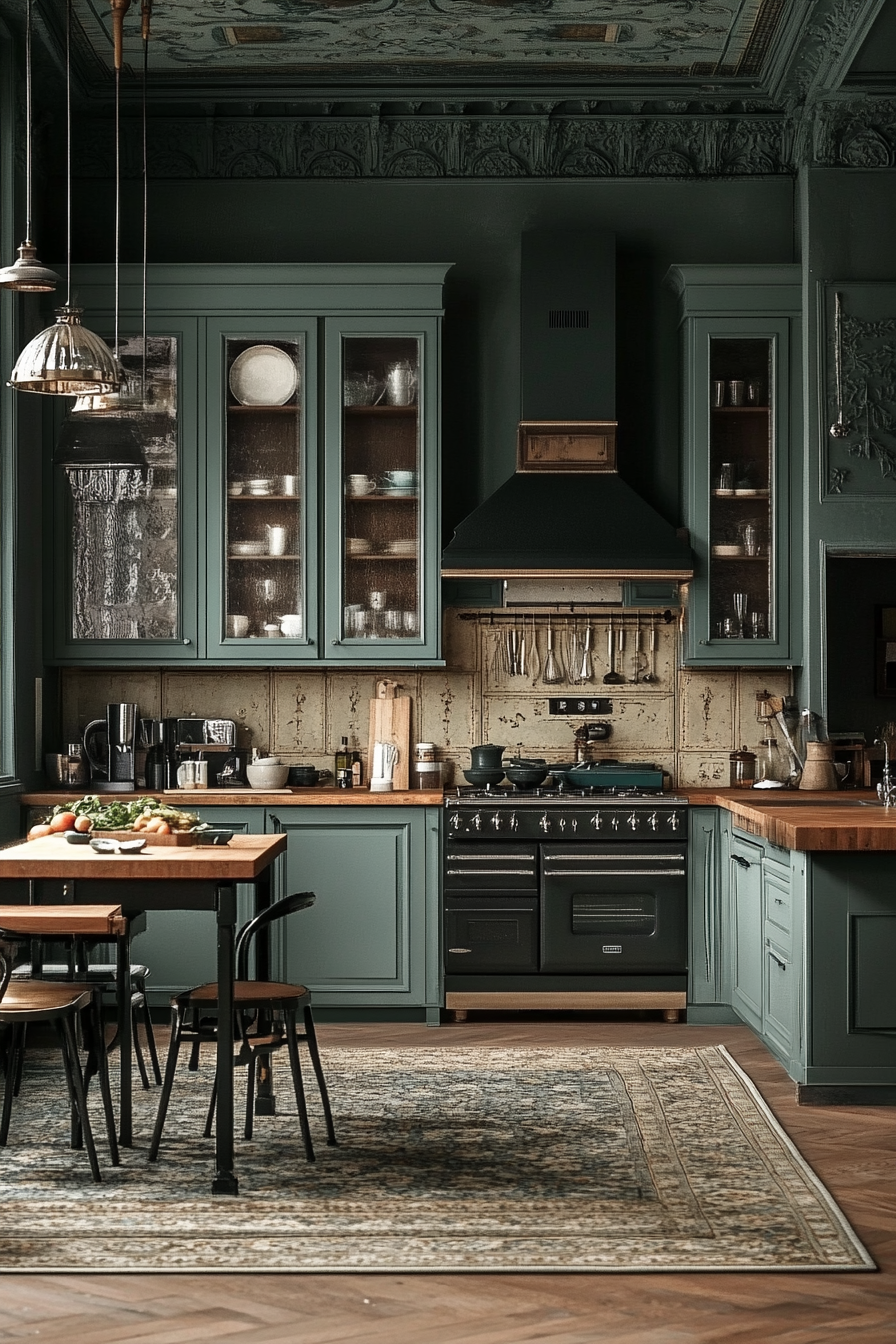 blue-kitchen-cabinets