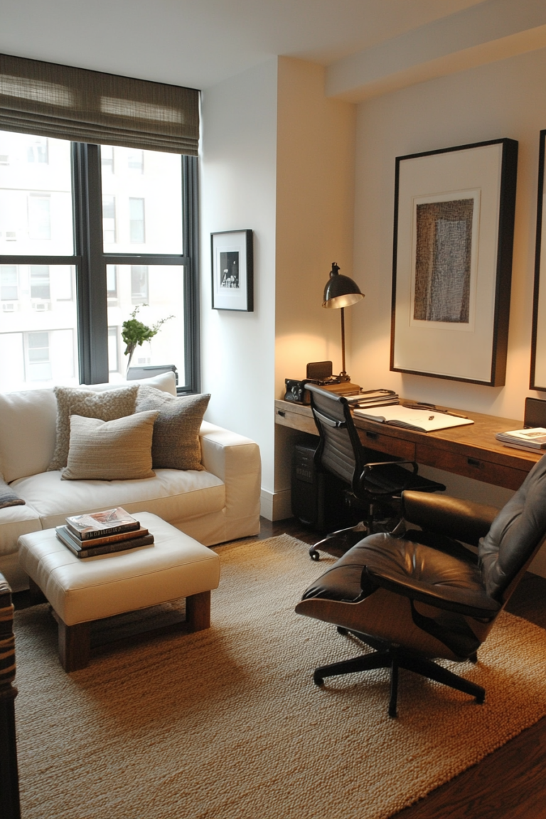 13 Office-Living Room Combos For Smart Spaces — DreamyHomeStyle