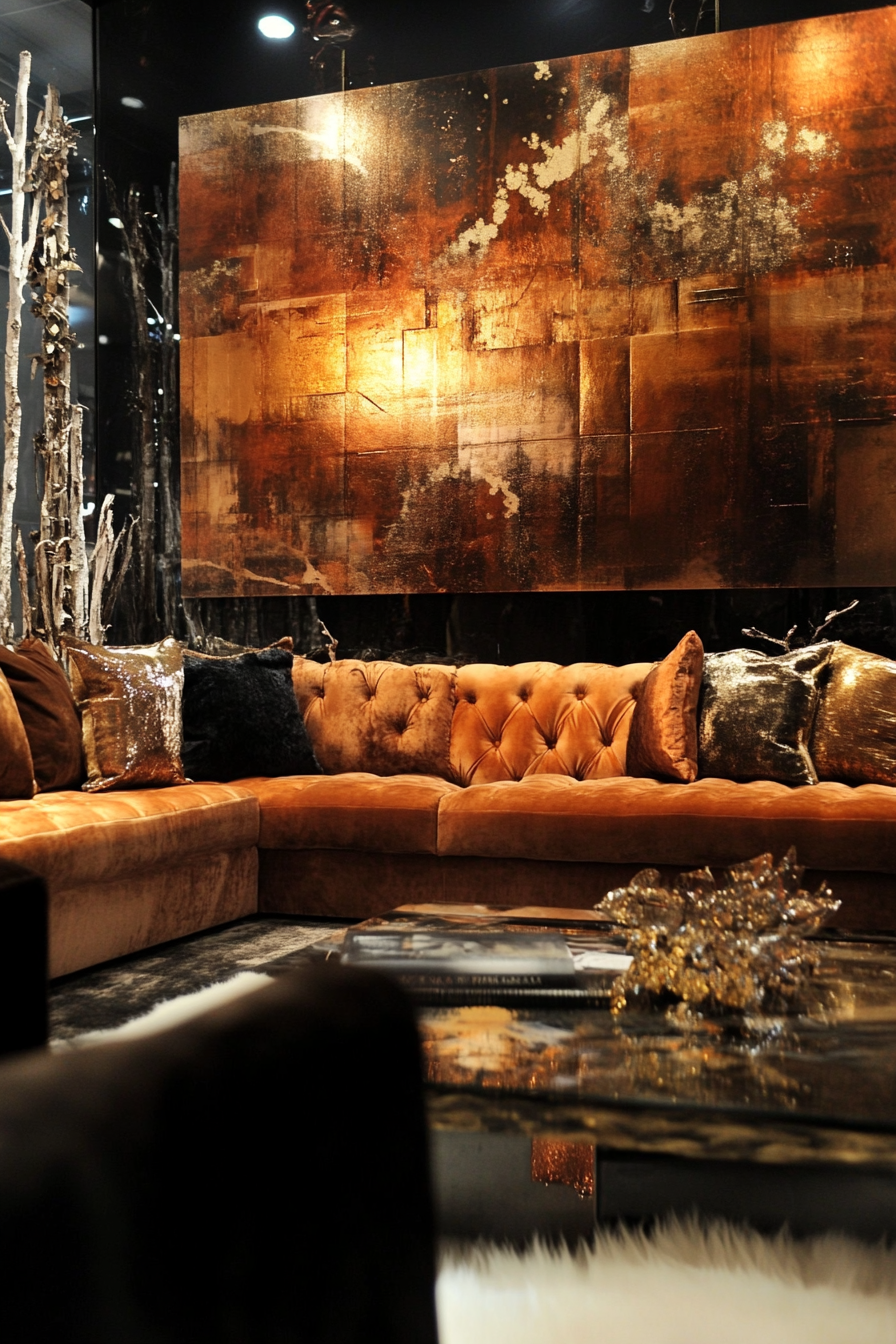 chocolate brown couch living room ideas