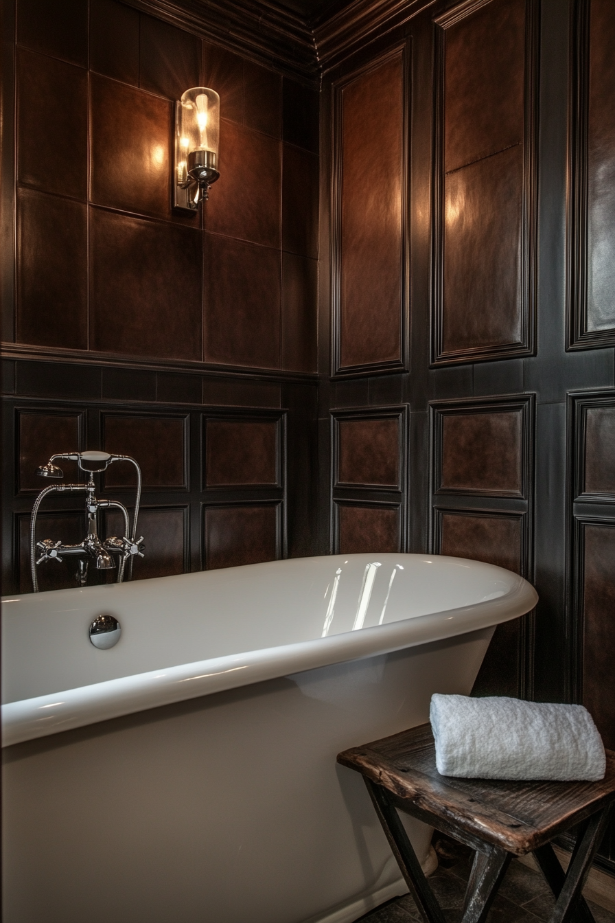 dark academia bathroom