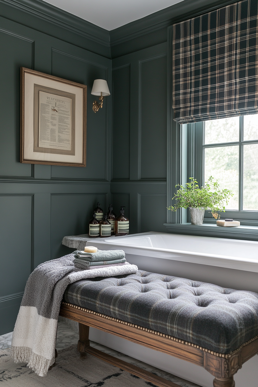 dark academia bathroom