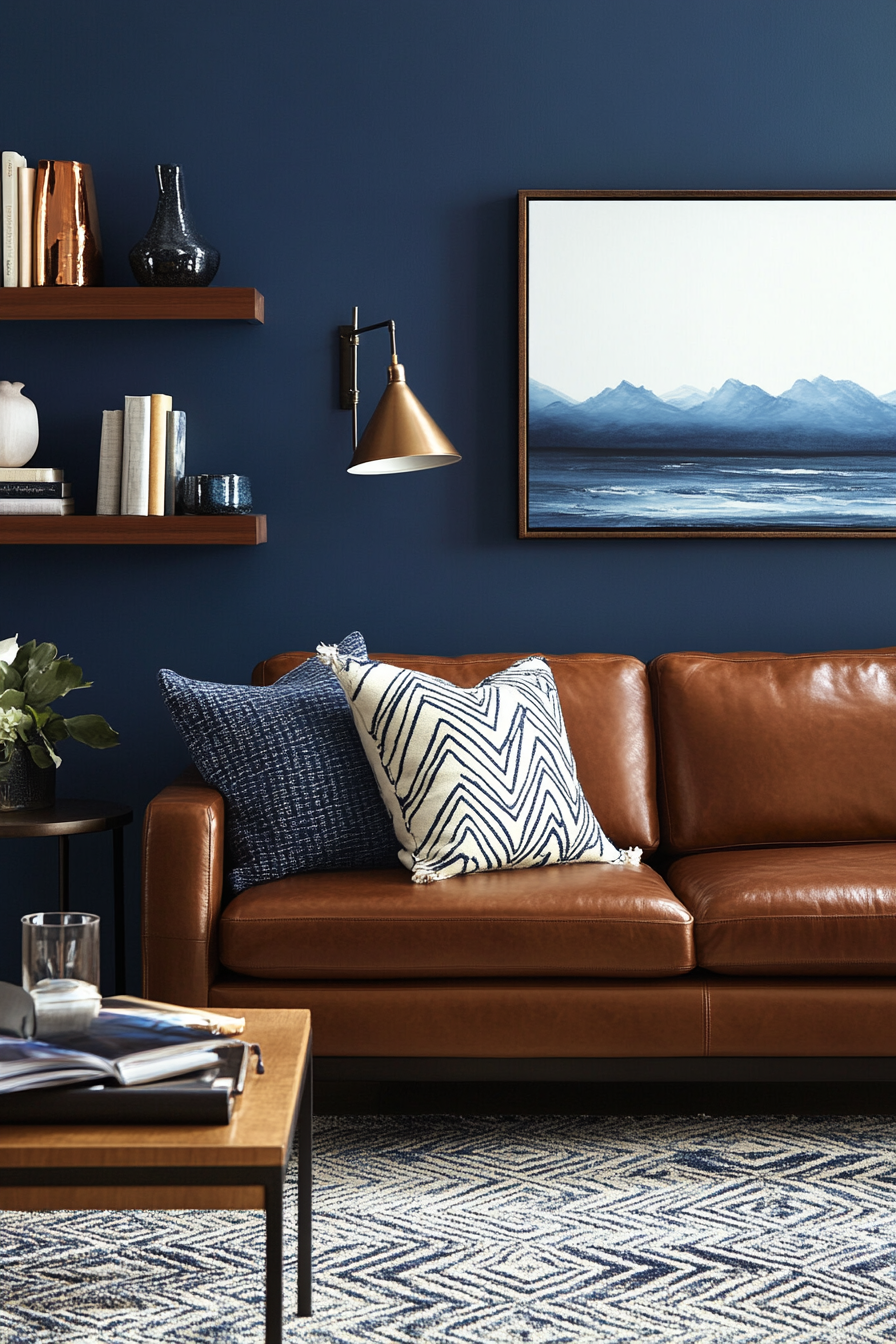 brown-and-blue-living-room