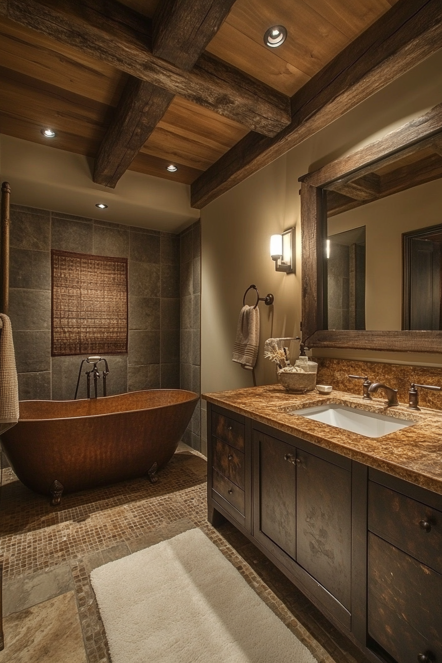 dark academia bathroom