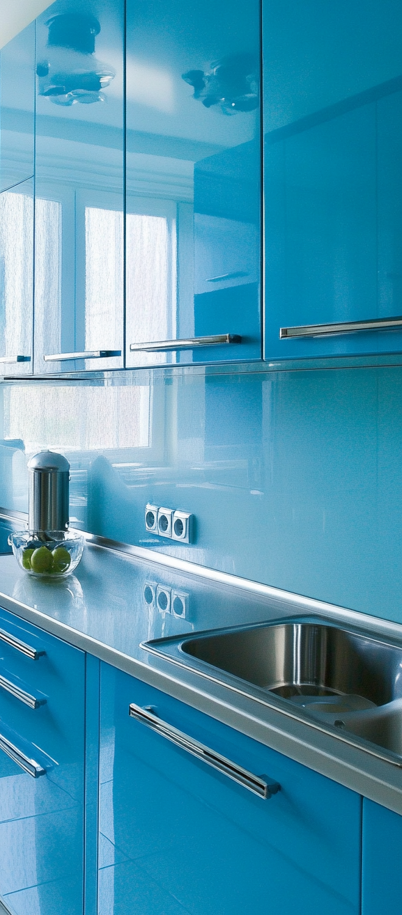 blue-kitchen-cabinets