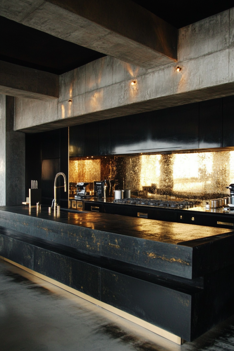 You Can’t Miss These Trendy Black Countertop Kitchen Designs ...