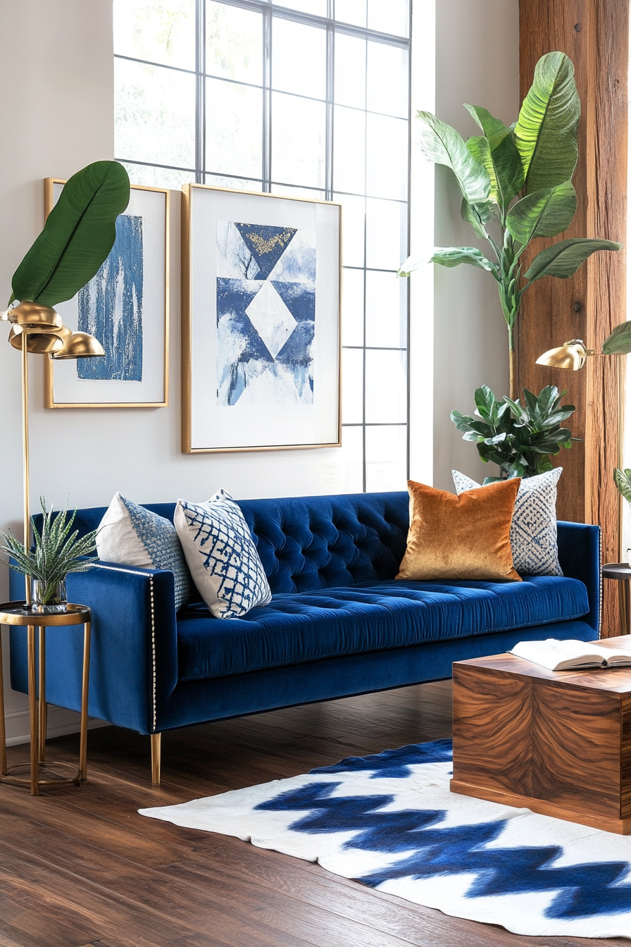brown-and-blue-living-room