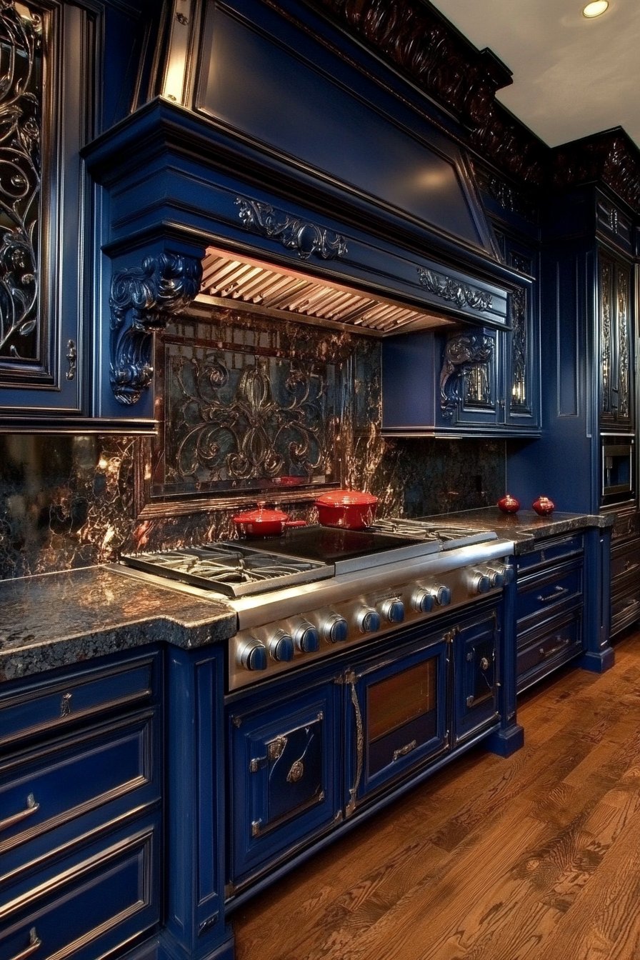 blue-kitchen-cabinets