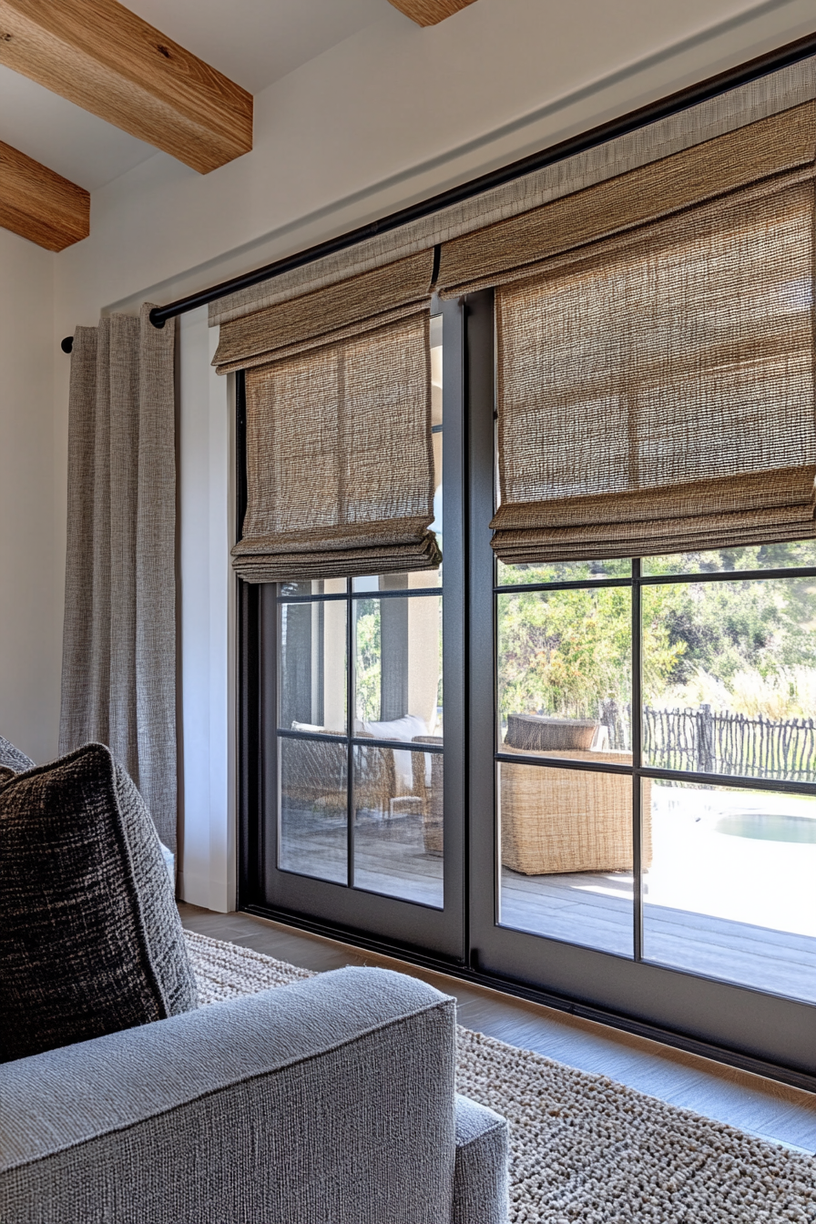 sliding glass door window treatments
